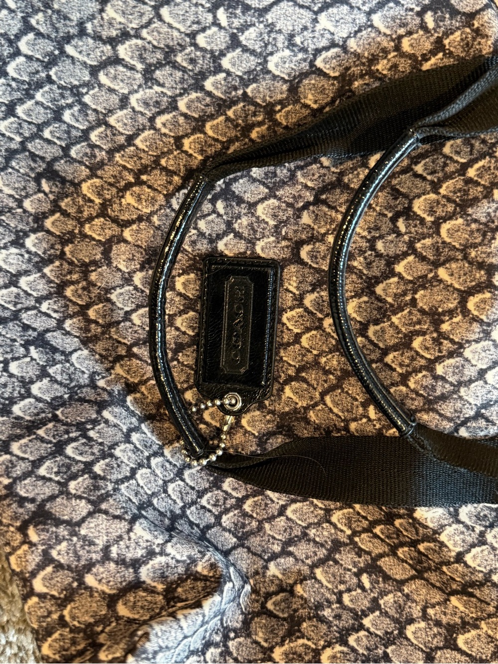 COACH- Ocelot Weekender Snake Print Fabric Tote - Picture 4 of 8